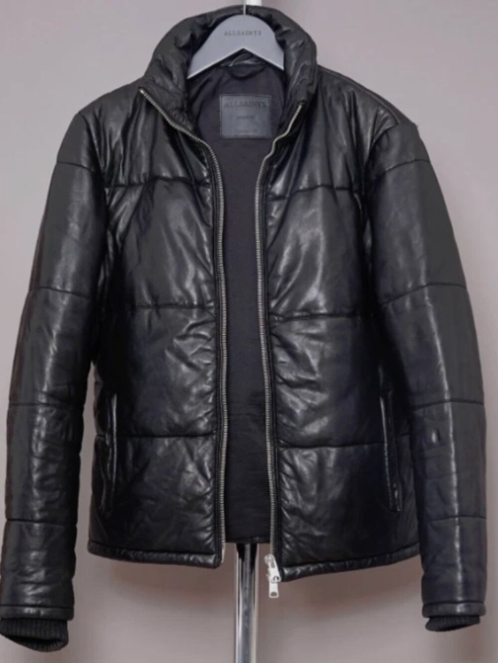 ALL SAINTS Coronet Leather Puffer Jacket